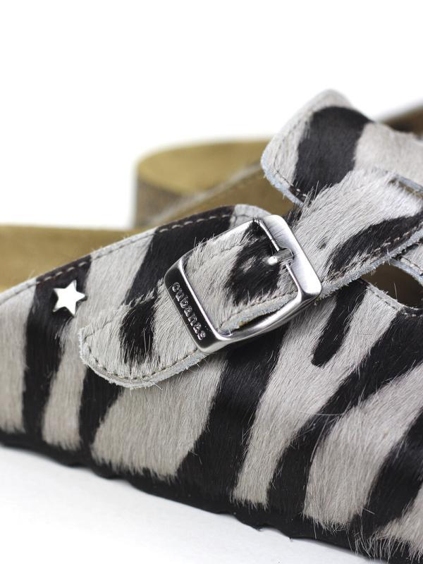 Maria-Closed Sandal in White Animal Print