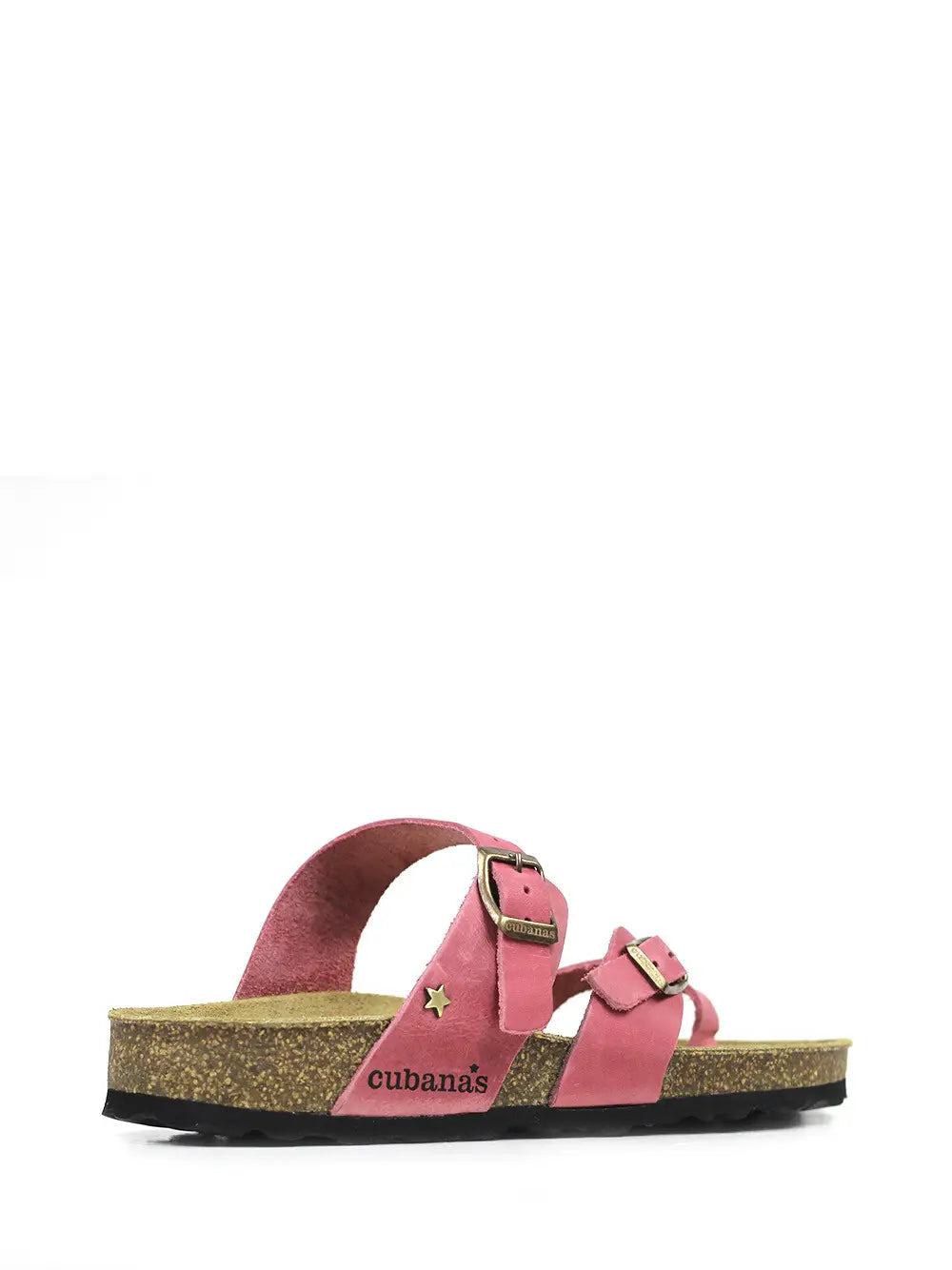 Nazare Sandal in Pink Leather with Straps