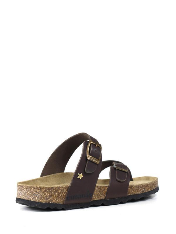 Nazare-Sandal in Brown Leather with Multiple Straps