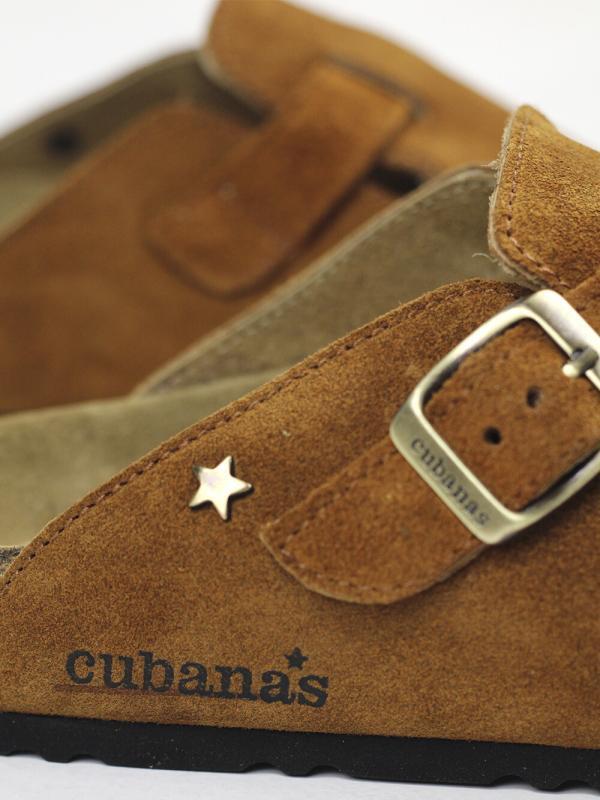 Maria-Closed Sandal in Camel Suede
