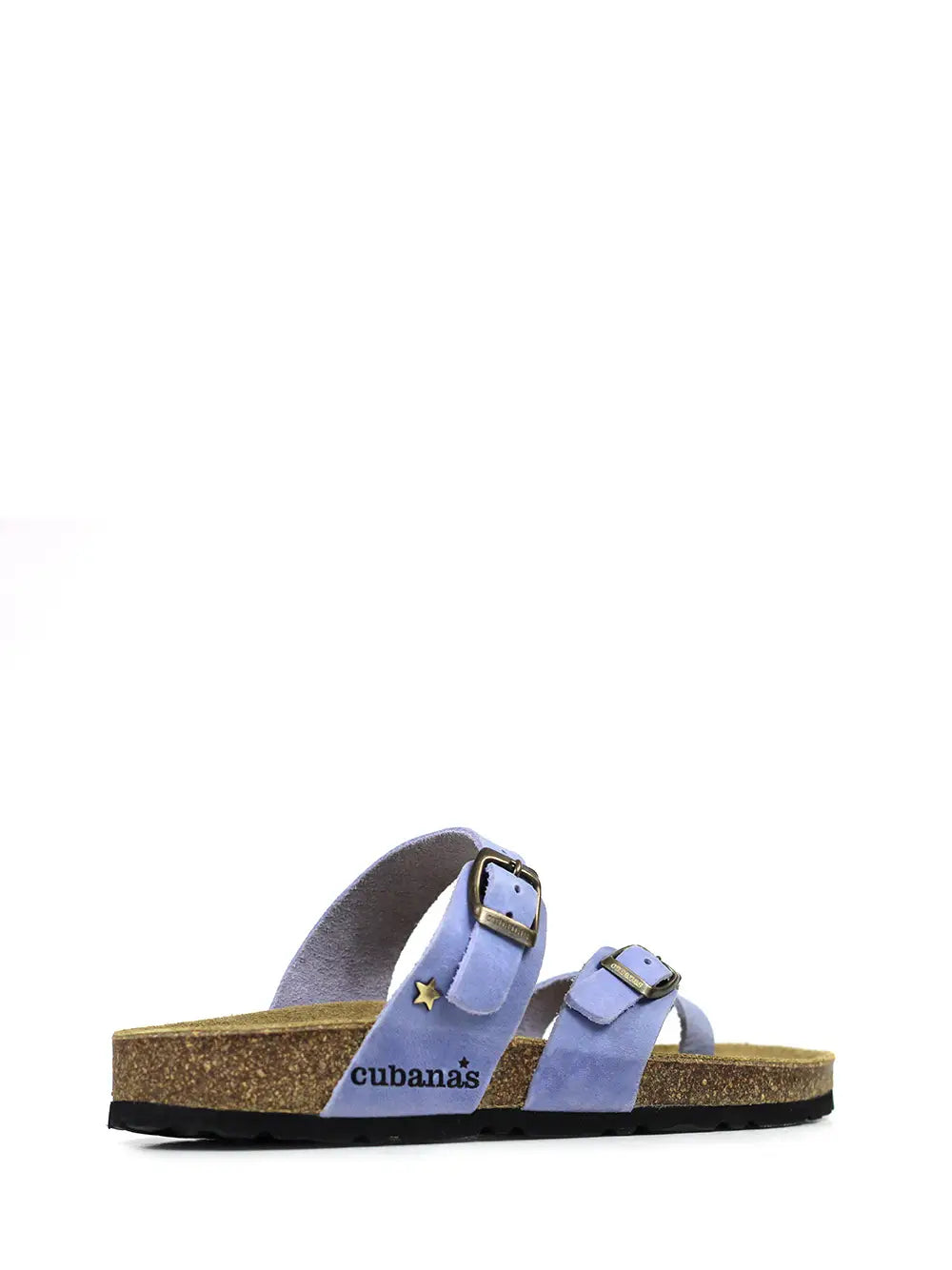 Nazare Sandals in Blue Leather with Straps
