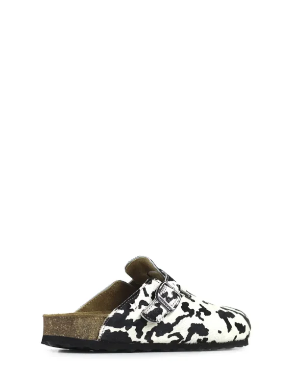 Maria-Fur Closed Sandal White Animal Print