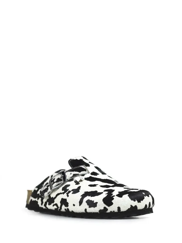 Maria-Fur Closed Sandal White Animal Print