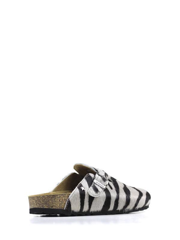 Maria-Closed Sandal in White Animal Print