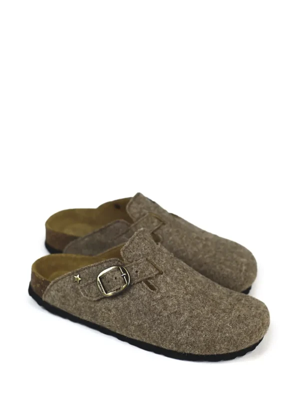 Maria-Closed Sandal in Burel Beige