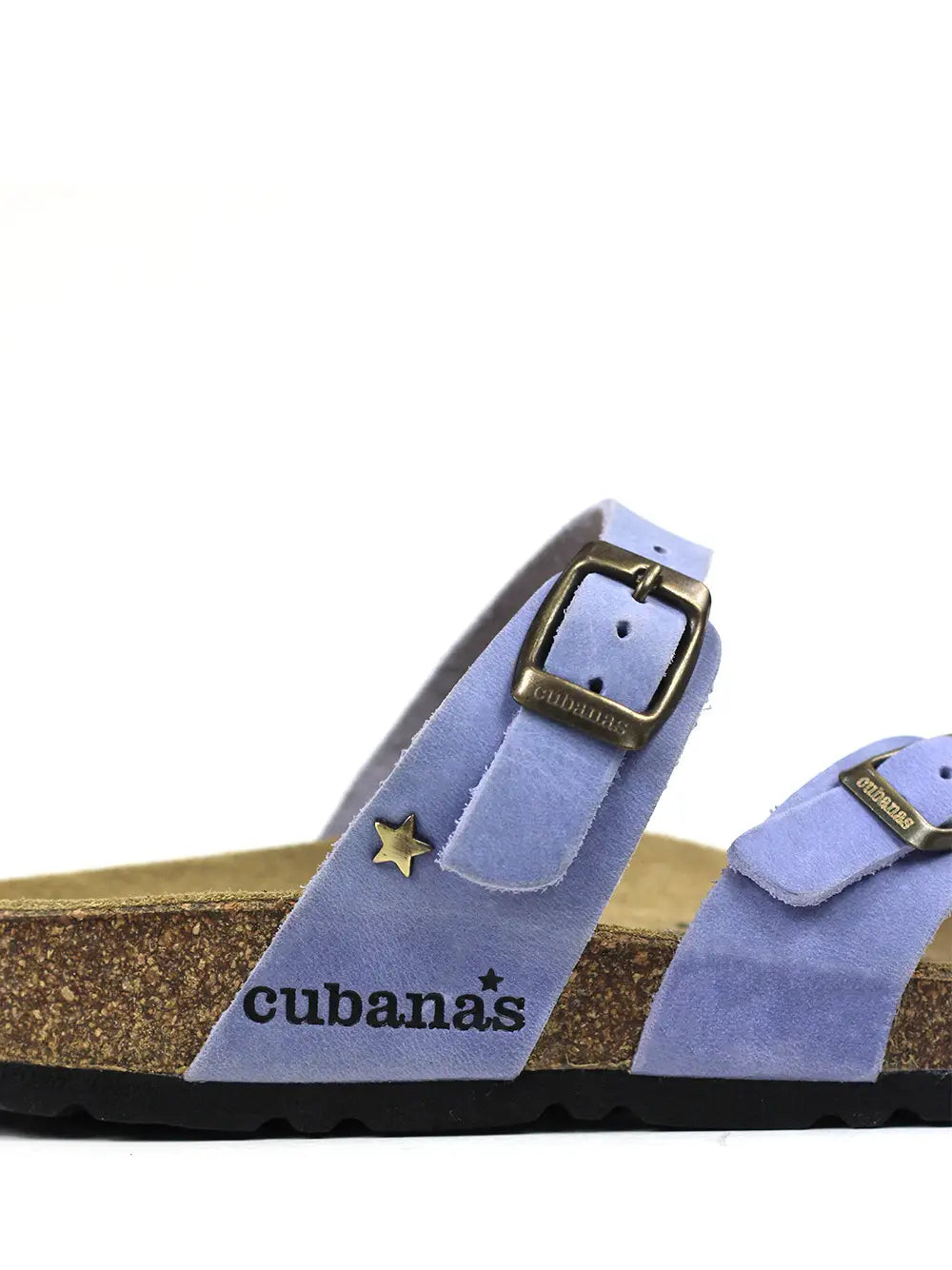 Nazare Sandals in Blue Leather with Straps