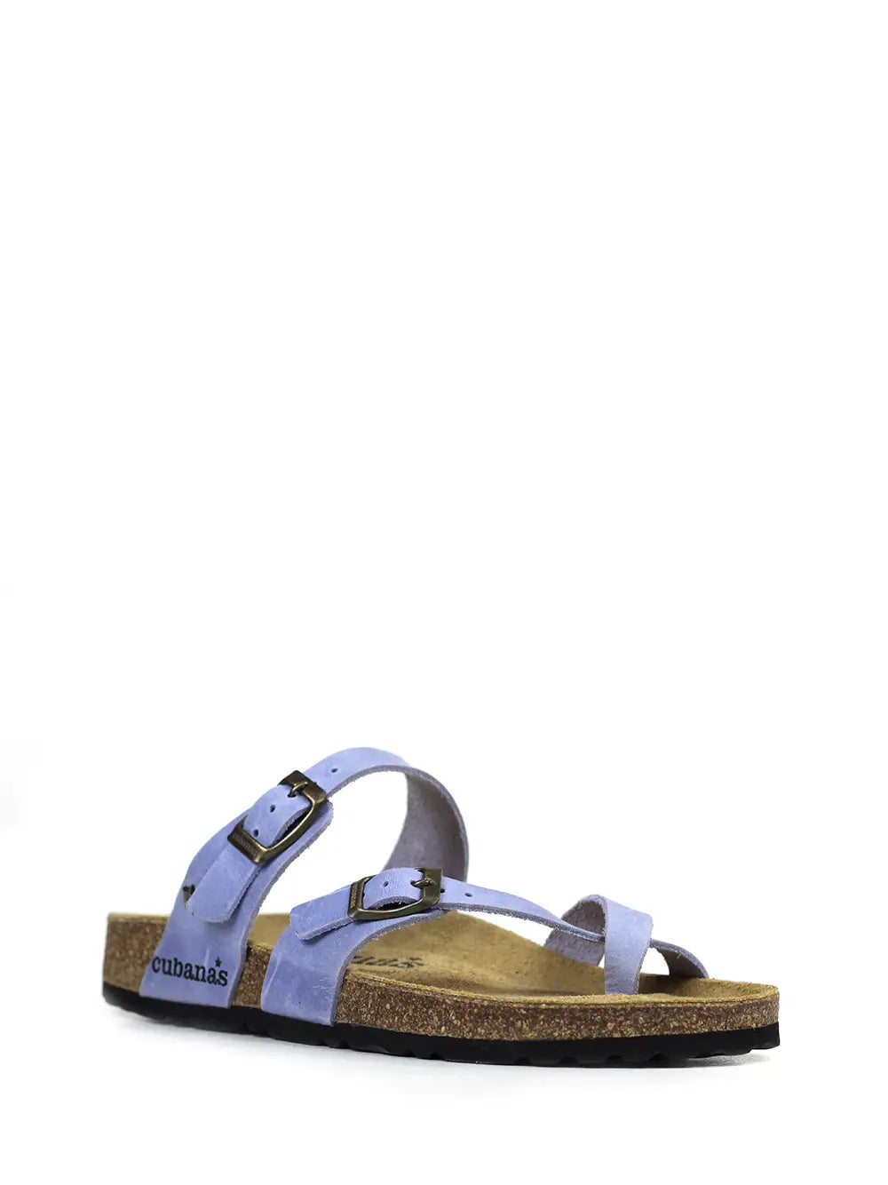 Nazare Sandals in Blue Leather with Straps