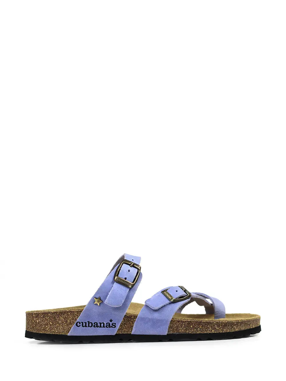Nazare Sandals in Blue Leather with Straps