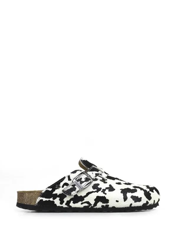 Maria-Fur Closed Sandal White Animal Print