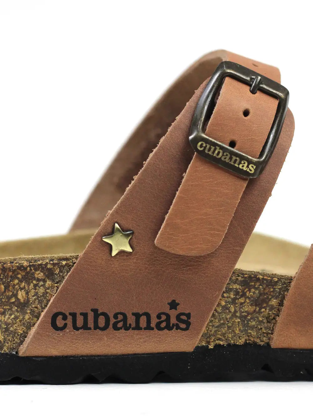 Nazare Sandal in Camel Leather with Straps