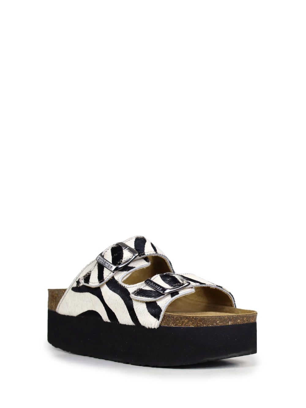 Sandália Amália Plataforma em Animal Print Zebra