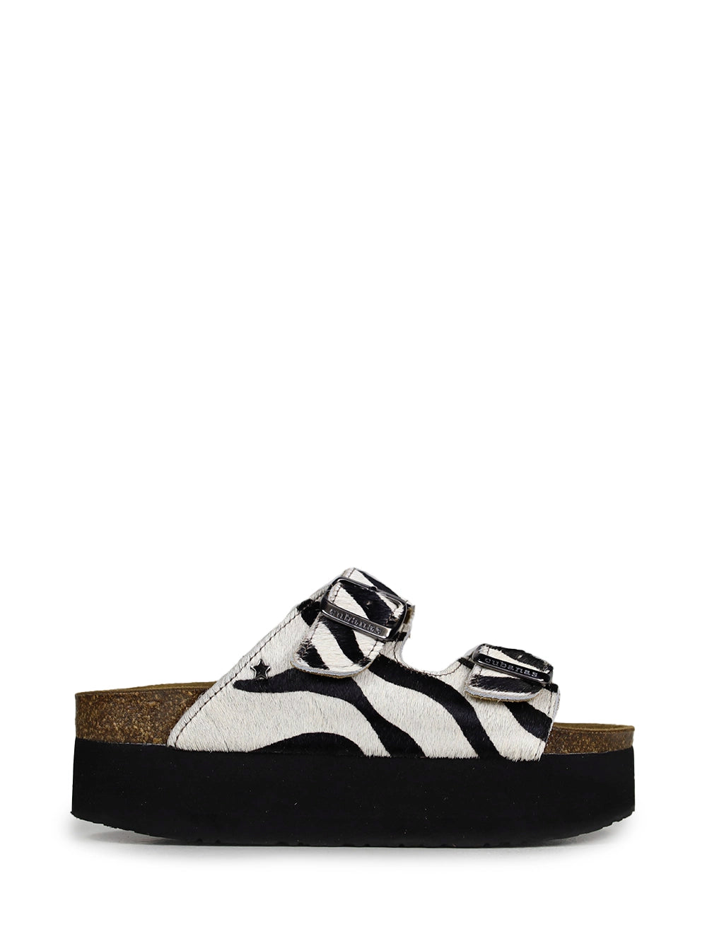 Sandália Amália Plataforma em Animal Print Zebra