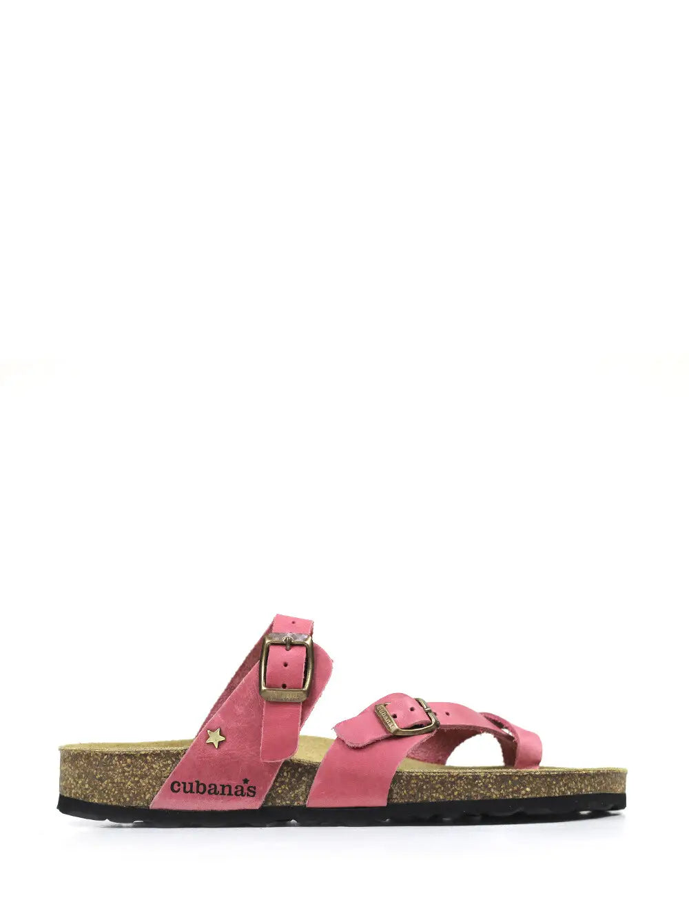 Nazare Sandal in Pink Leather with Straps
