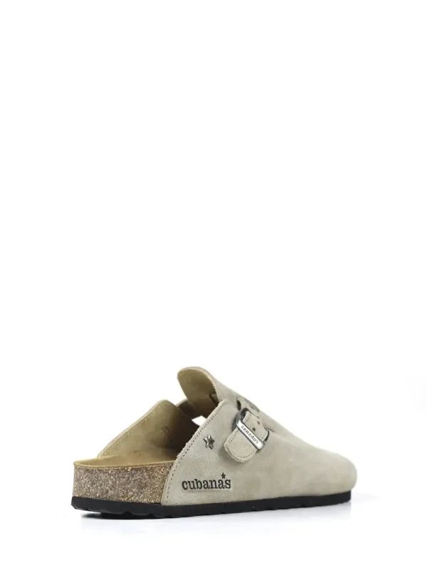 Maria-Closed Suede Sandal Gray
