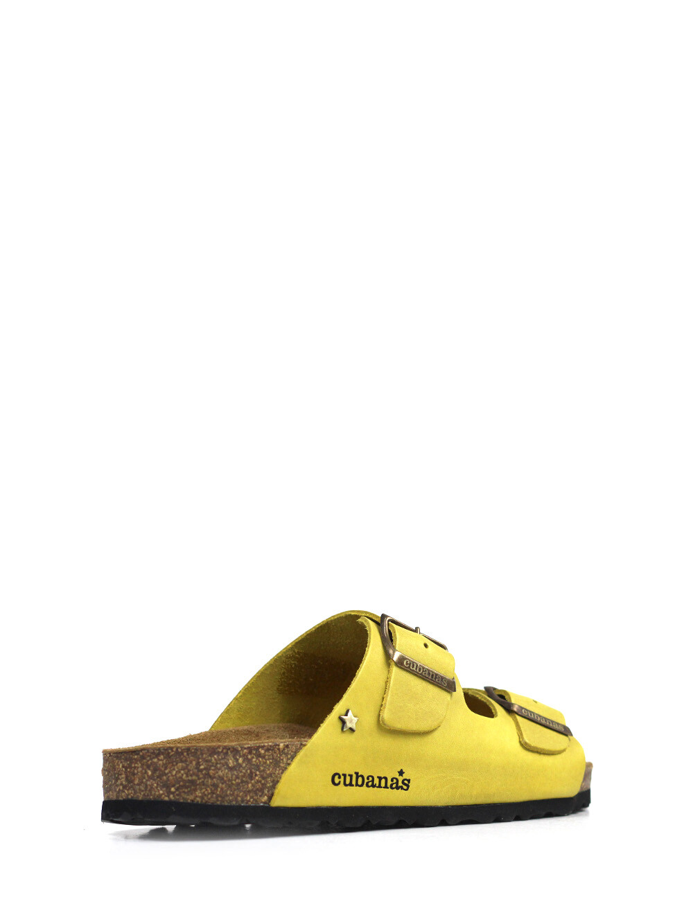 Amalia-Sandal in Yellow Leather with Two Straps