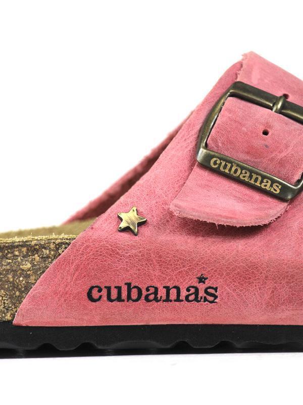 Amalia-Sandal in Pink Leather with Two Straps