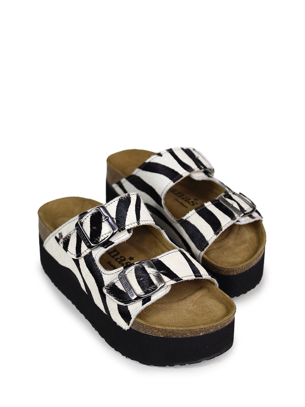 Sandália Amália Plataforma em Animal Print Zebra