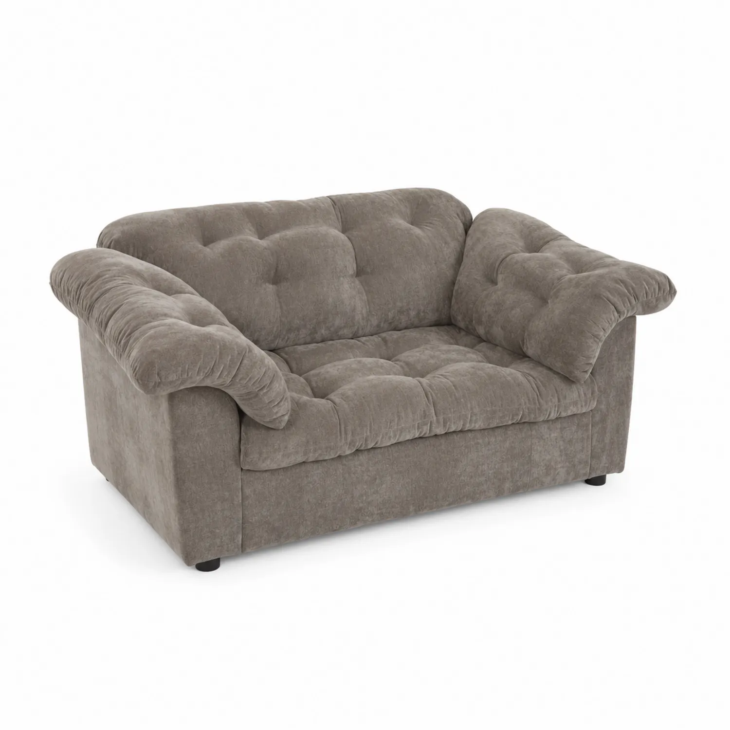 Dwuosobowa sofa tapicerowana, aksamit, szary, 200x100 cm