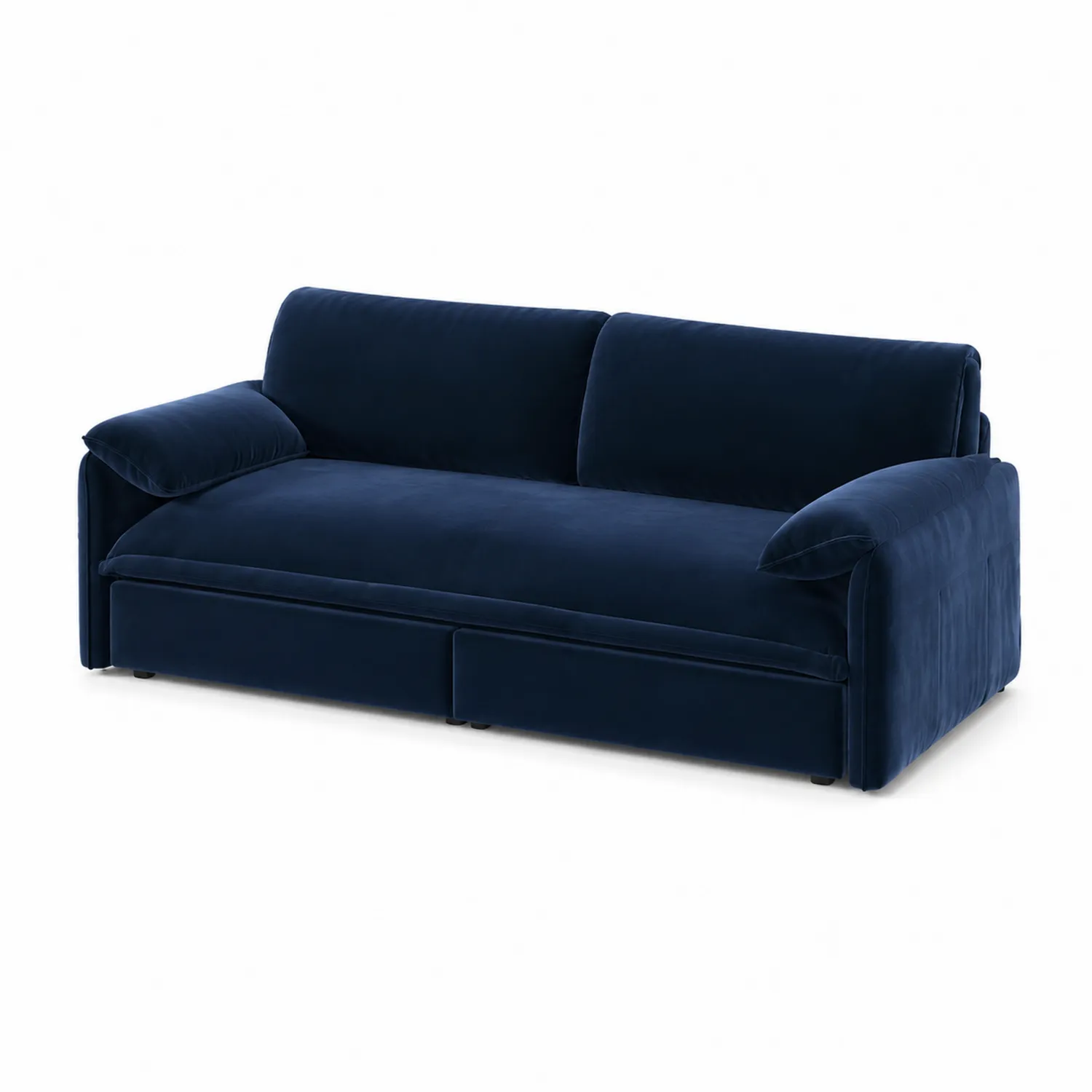 Sofa Dwuosobowa Granatowa Aksamit