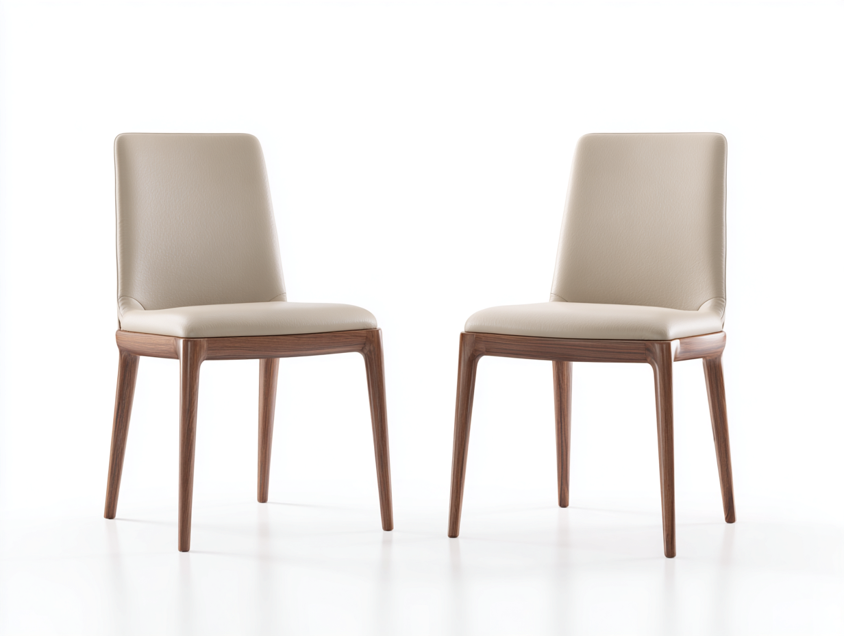 Esszimmerstühle Kunstleder Holz 50x55x85 cm - Beige - Modernes Design für Esszimmer-Havenuplab