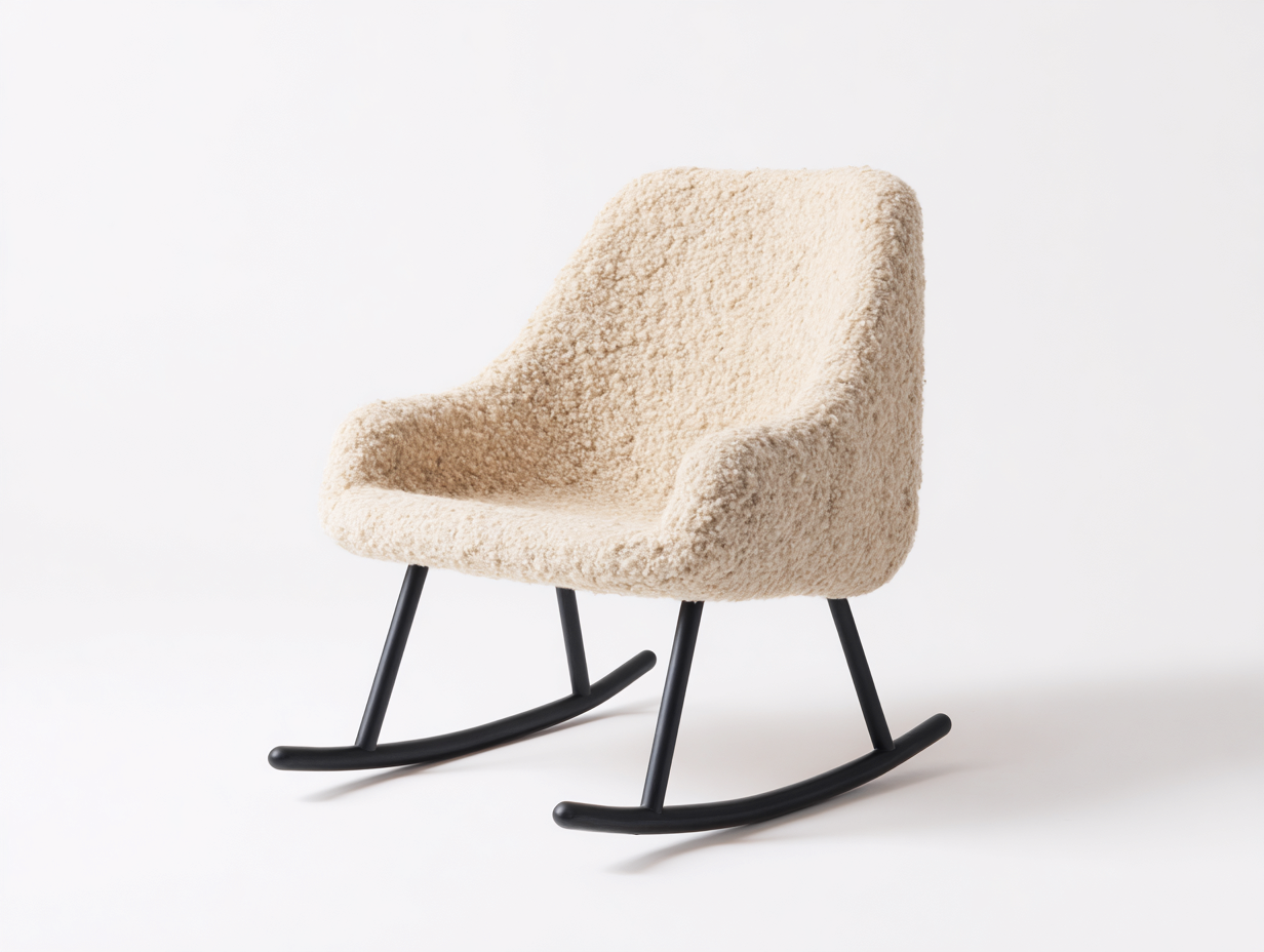Schaukelstühle Stoff Metall 68x85x95 cm Beige - Modernes Komfortdesign-Havenuplab