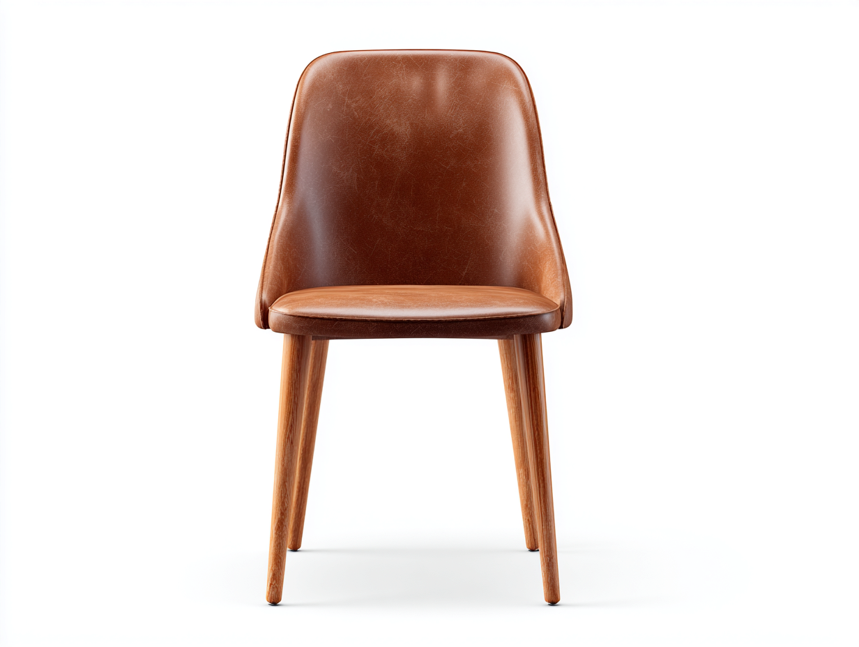Esszimmerstühle Holz Leder 50x55x82 cm Braun - Modernes Design-Havenuplab