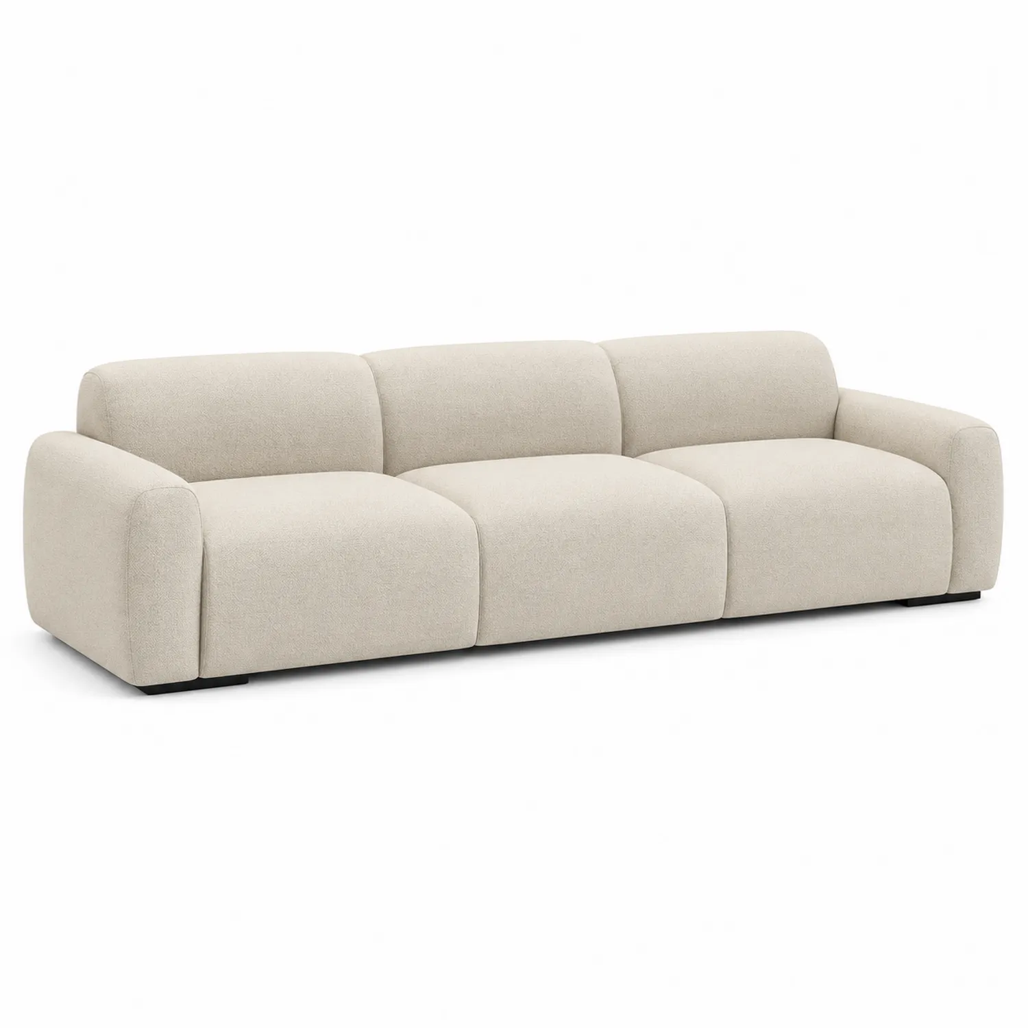 Sofa trzyosobowa tkanina beżowa 250 cm-Nordiclivingart