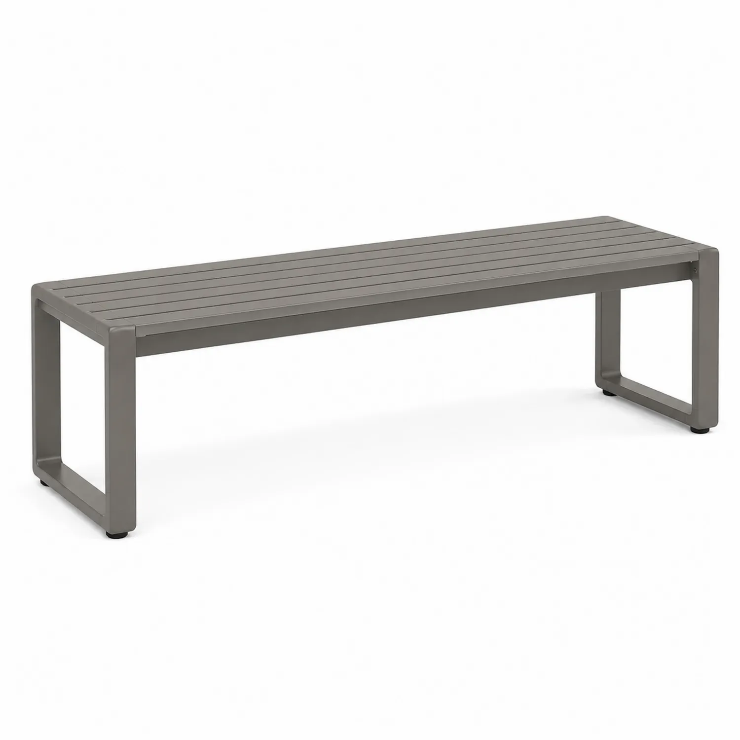 Ławka ogrodowa aluminiowa szara-Nordiclivingart
