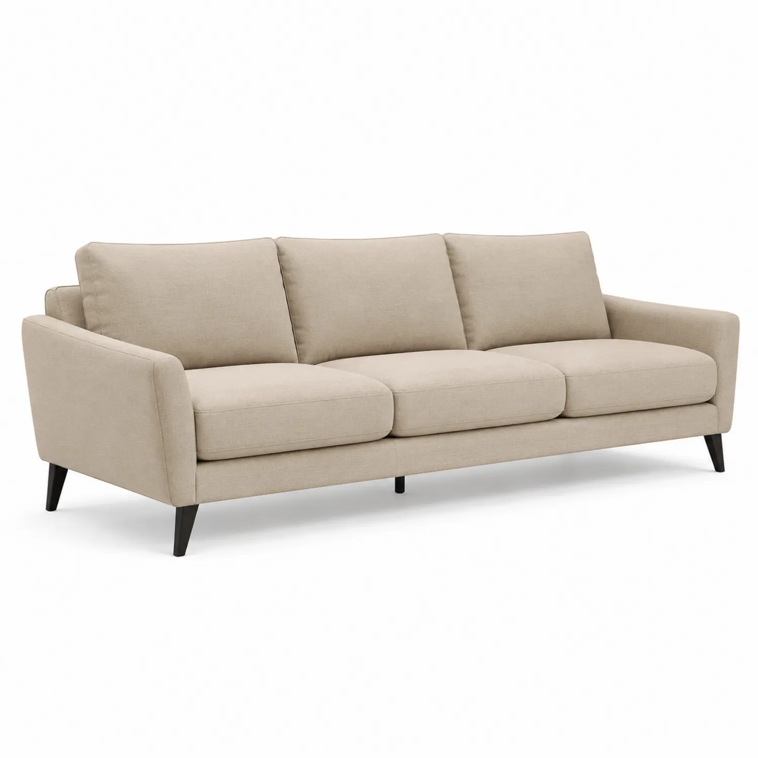 Sofa trzyosobowa z tkaniny poliestrowej Beżowy 200 cm-Nordiclivingart
