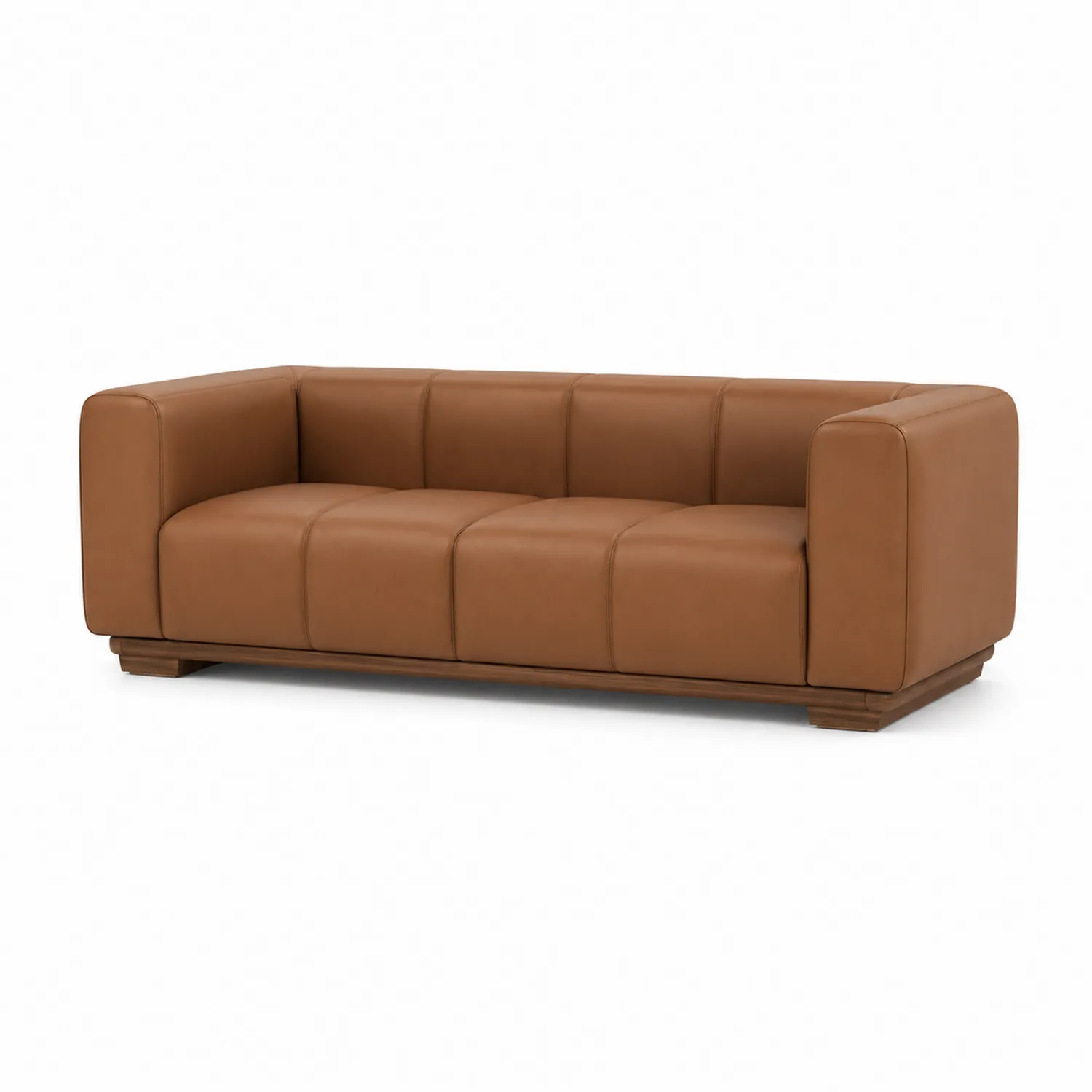 Sofa trzyosobowa skóra naturalna Brązowa 200 cm-Nordiclivingart