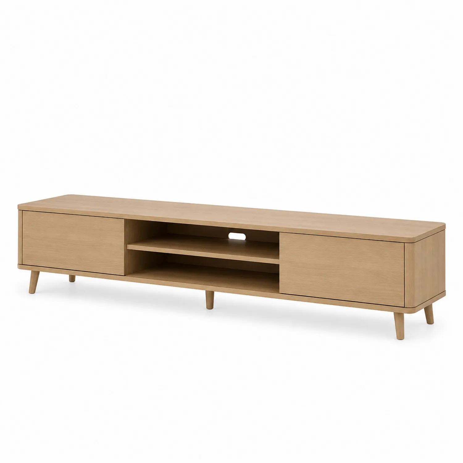Szafka RTV drewniana z dębu 180 cm-Nordiclivingart