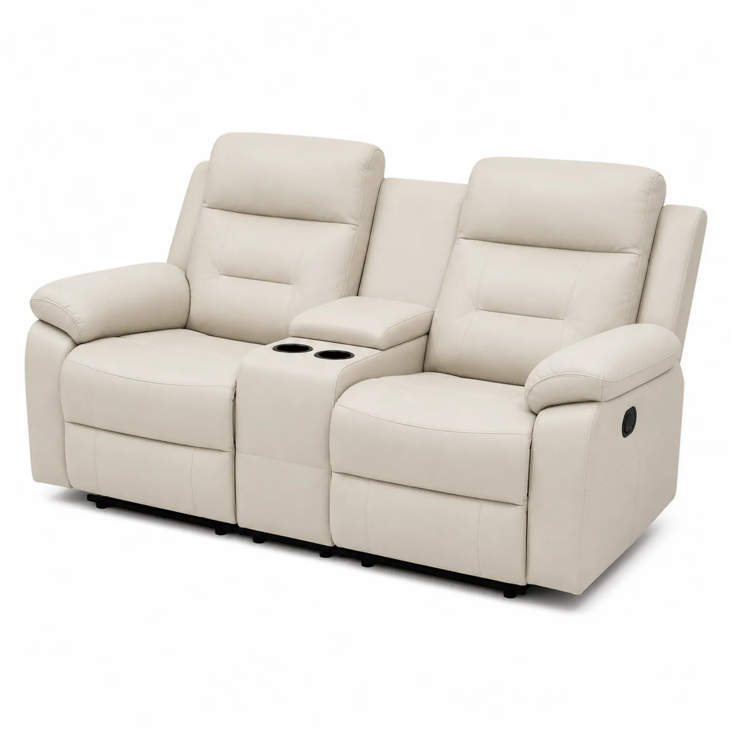 Dwuosobowa sofa skórzana z funkcją relaksu-Nordiclivingart