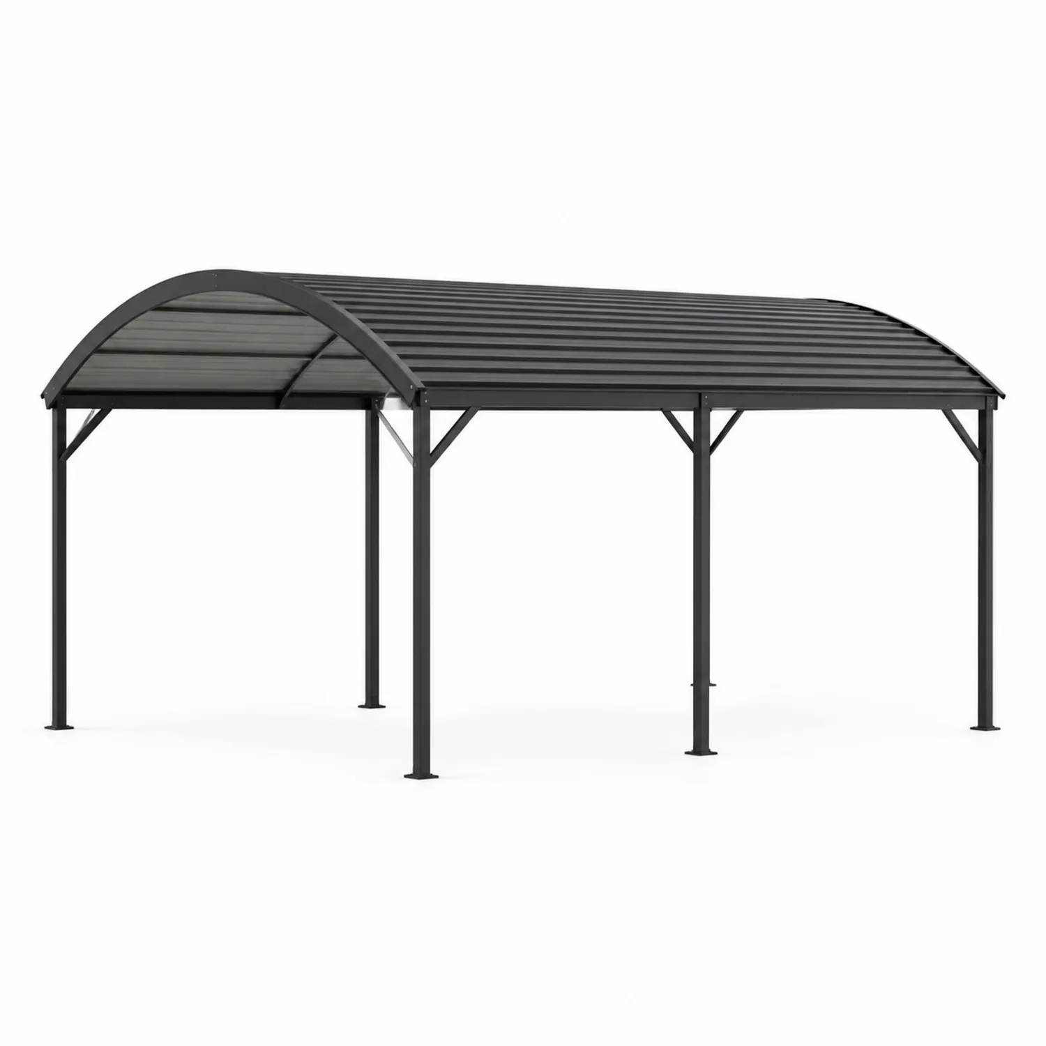 Wiata samochodowa aluminiowa z poliwęglanu antracytowa 600x300x230 cm-Nordiclivingart