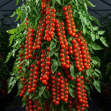 Prémiové semená paradajok Waterfall – vysokoúrodné kaskádové cherry paradajky pre závesné koše a balkóny 🍅