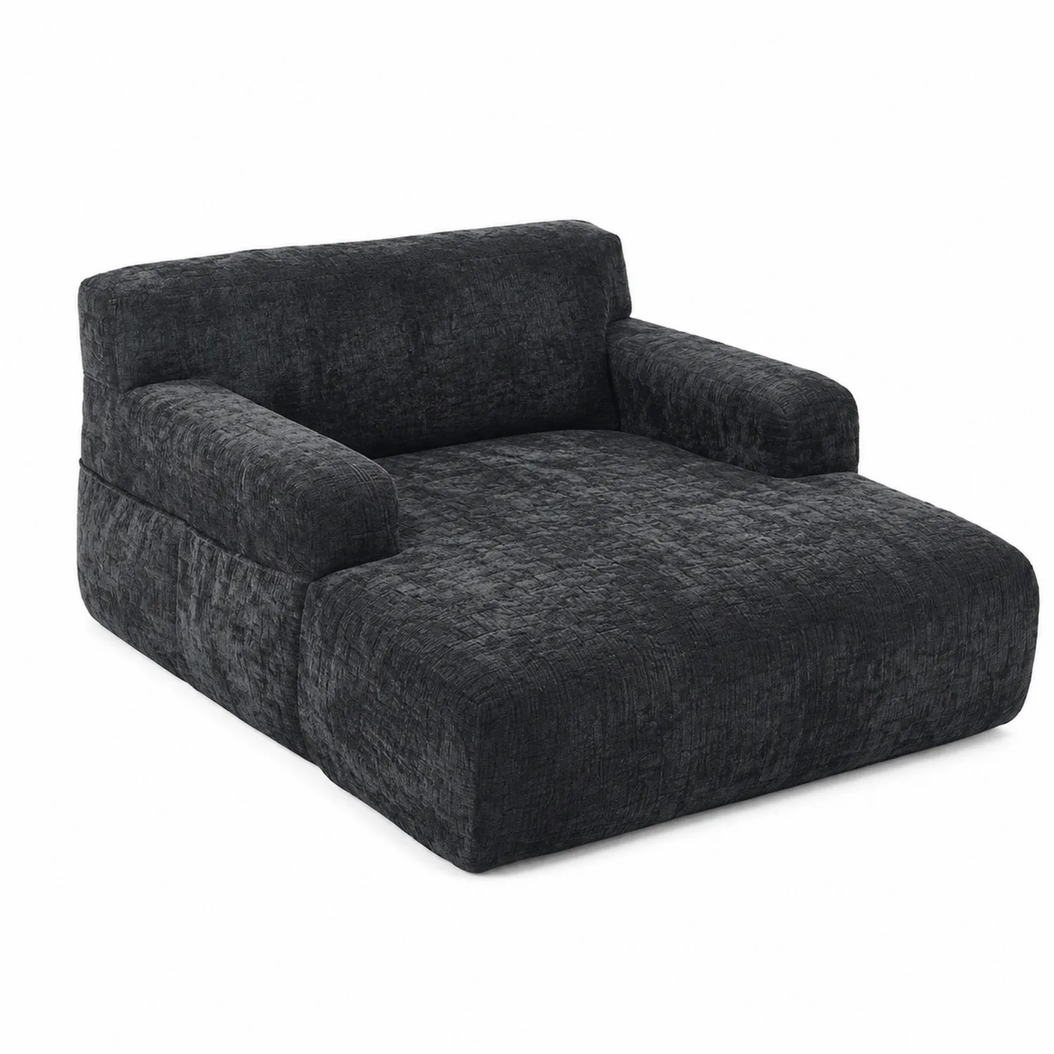 Czarna sofa z tkaniny
