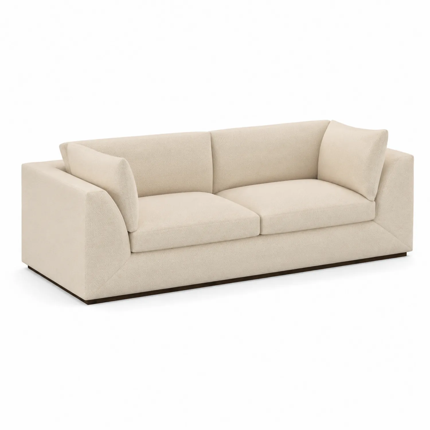 Sofa trzyosobowa poliester beżowy 220 cm