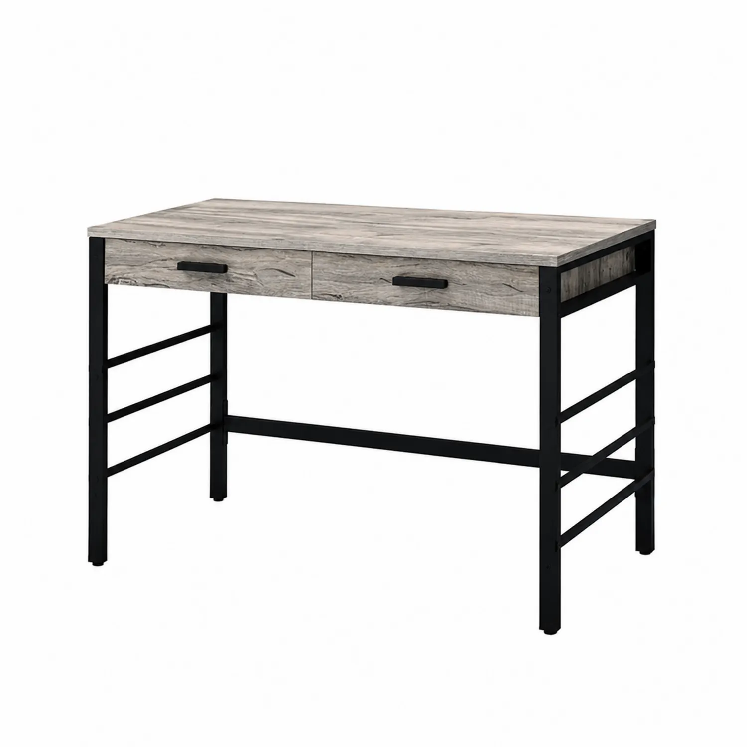 Biurko z drewnianą płytą MDF i stalowymi nogami 110x55x75 cm