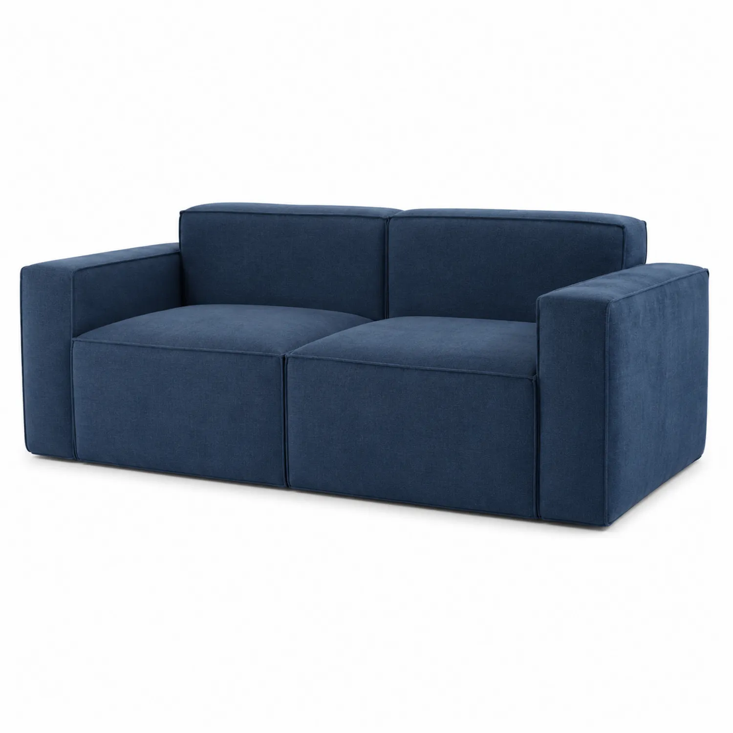 Sofa dwuosobowa z aksamitu 180 cm Granatowy