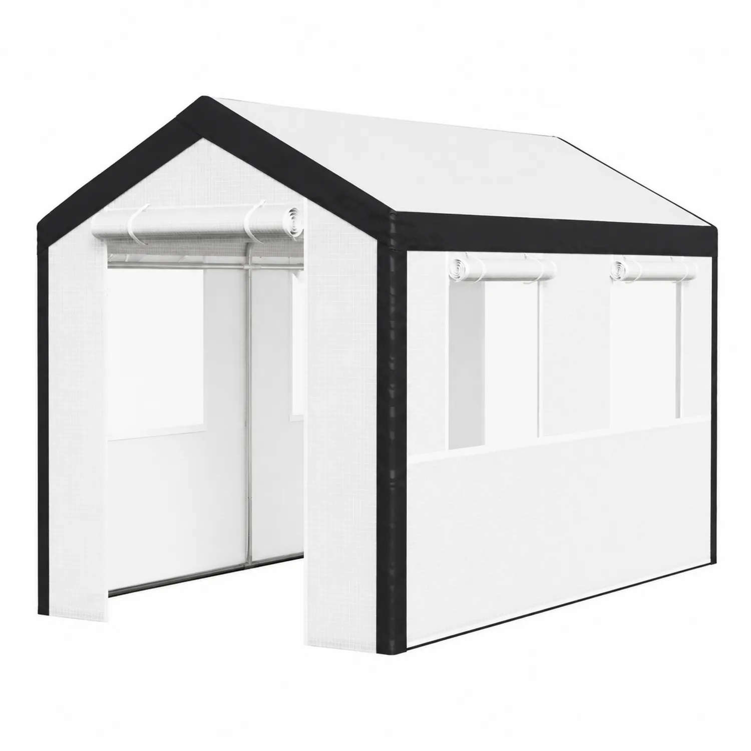 Szopa magazynowa z PVC biała 3x6m