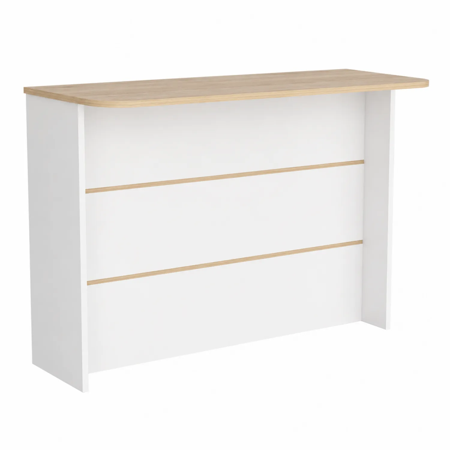Wyspa kuchenna z MDF i blatem dębowym 120x90x45 cm