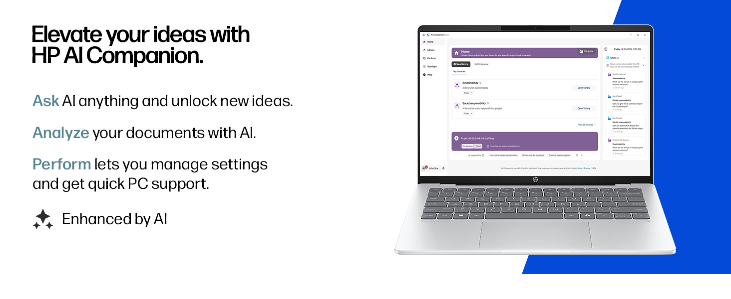 ai companion assistant ask analyze documents question ideas brainstorm perform support manage settin