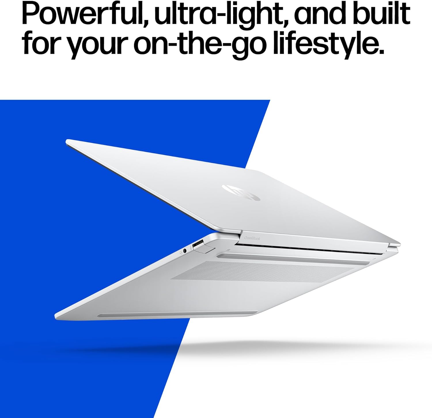 HP OmniBook 5 PC AI de próxima generación de 14 pulgadas, pantalla OLED, Snapdragon X Plus X1P-42-100, 16 GB de RAM, SSD de 1 TB, GPU Qualcomm Adreno, Windows 11 Home, PC Copilot+, Glacier Silver, 14