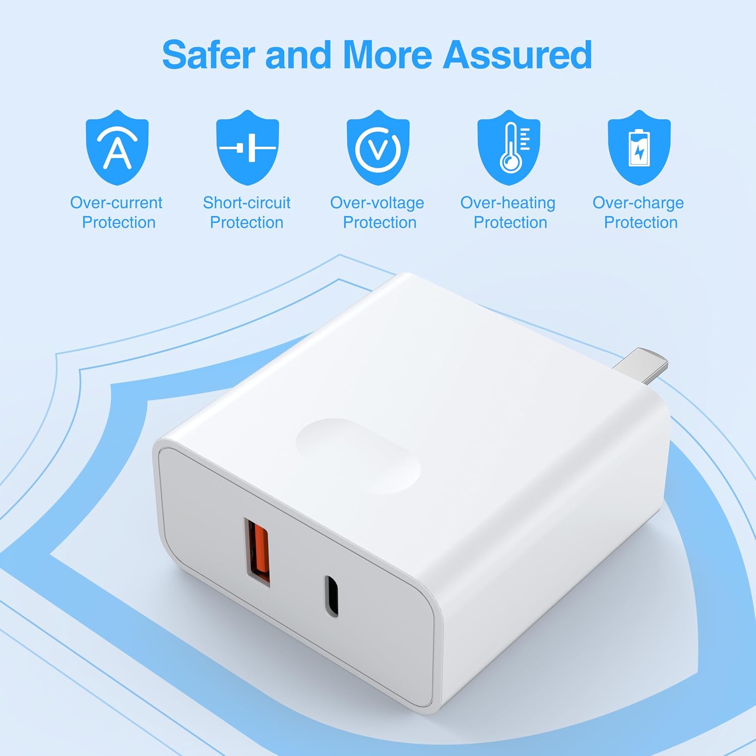 GOODaaa Bundle PN-W31 Cargador Inalámbrico Plus PD 20W Adaptador