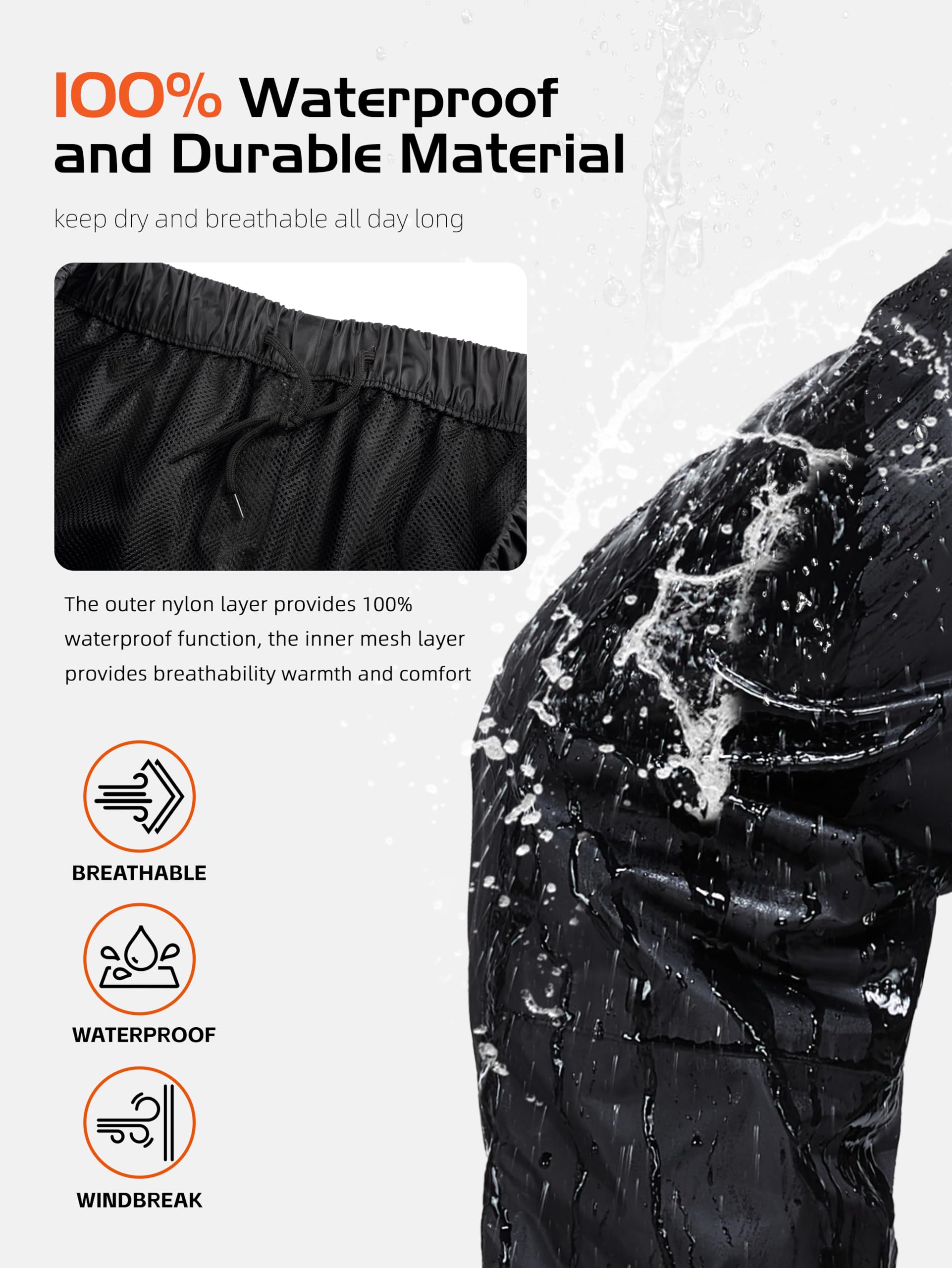 Waterproof Fishing Rain Suit for Men (Rain gear Jacket & Trouser Suit)