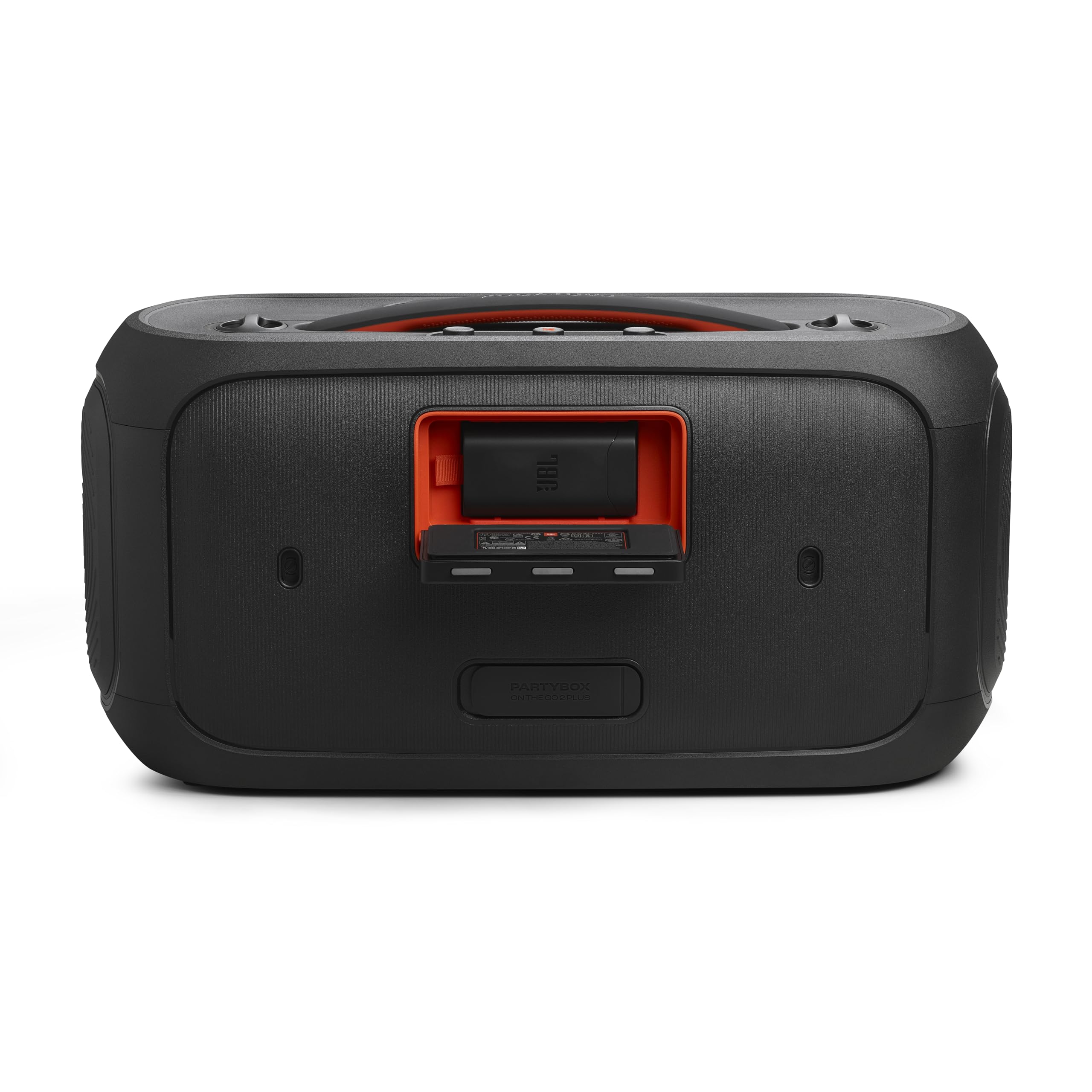 JBL PartyBox On-The-Go 2 - Altavoz portátil para fiestas con un micrófono digital inalámbrico, mango y correa para el hombro, espectáculo de luces dinámico, hasta 15 horas de reproducción, a prueba de salpicaduras y Auracast™ (negro)