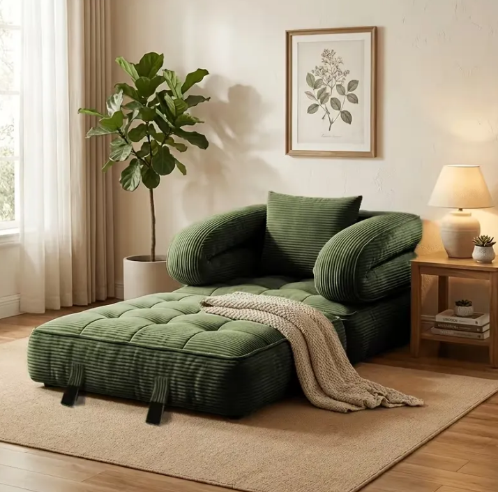 🛋️ Sofá Cama Plegable Individual con Almohada