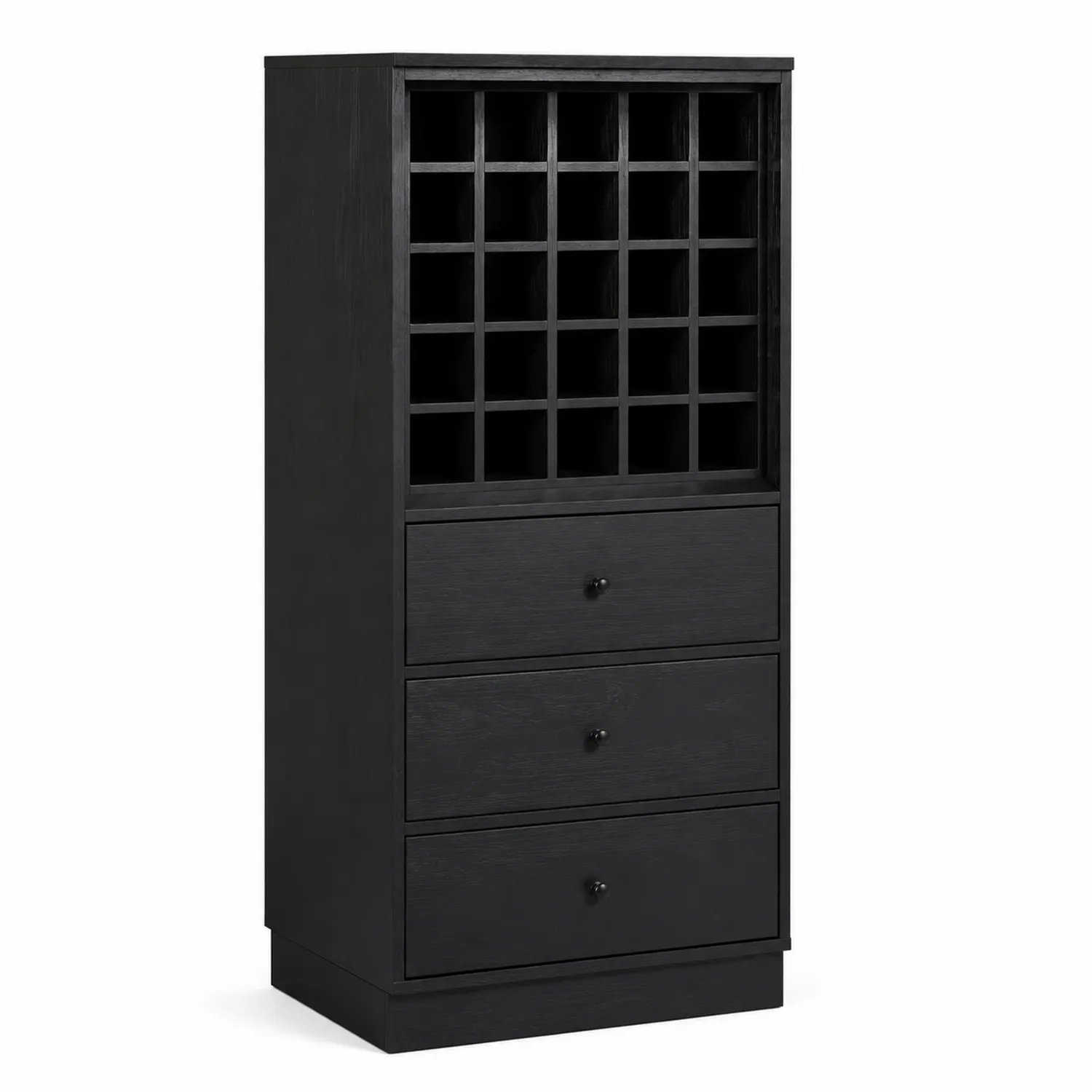 Szafka na Wino z Szufladami Drewniana 140x65x35 cm