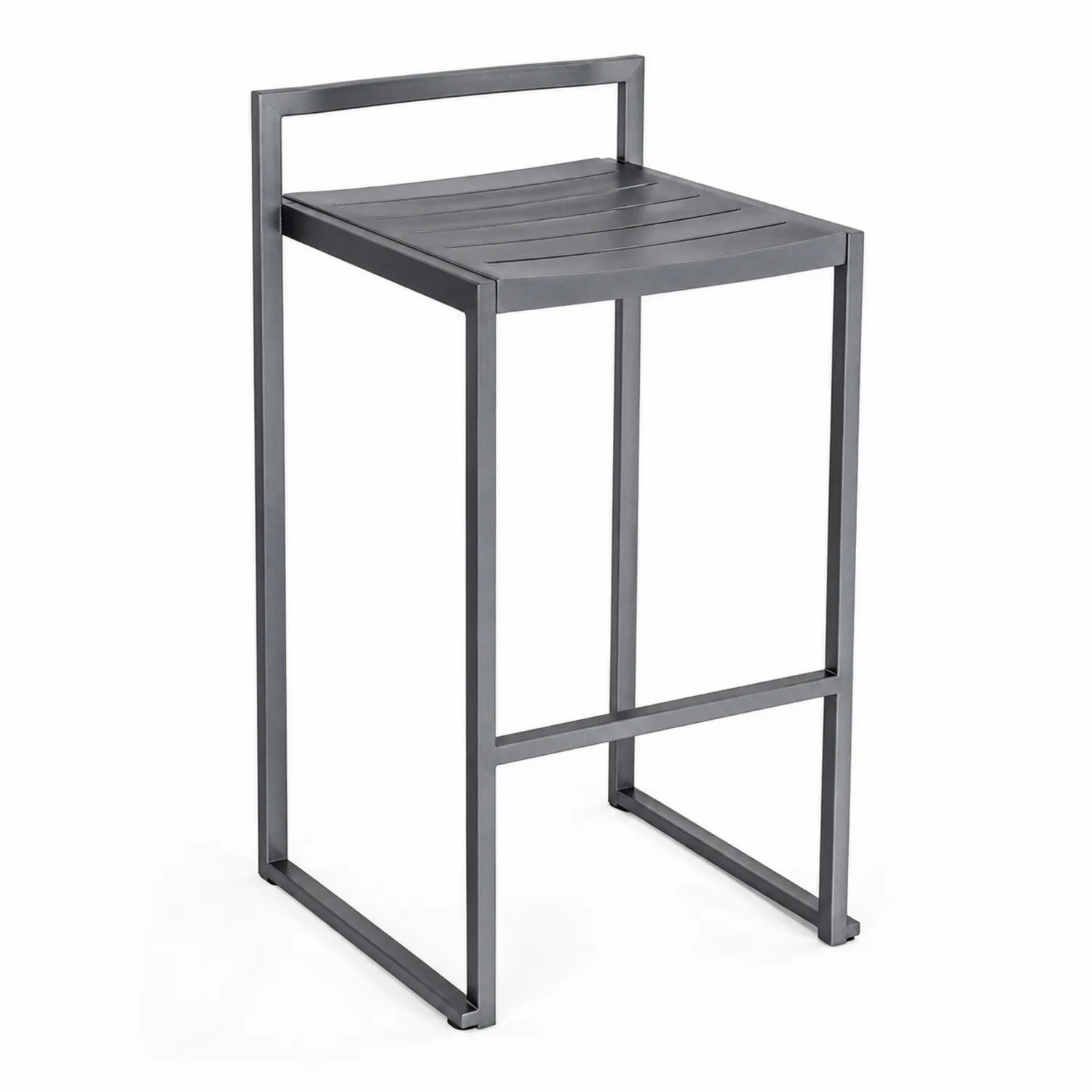Metalowy hoker z aluminium 45x45x75 cm