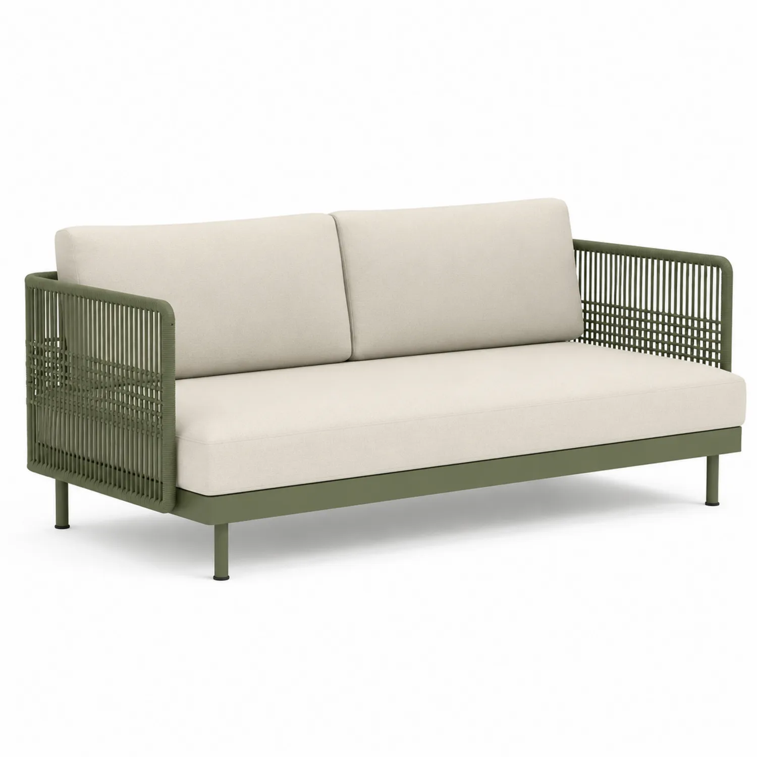 Sofa ogrodowa metalowa z tkaniną poliestrową 180x75x70 cm