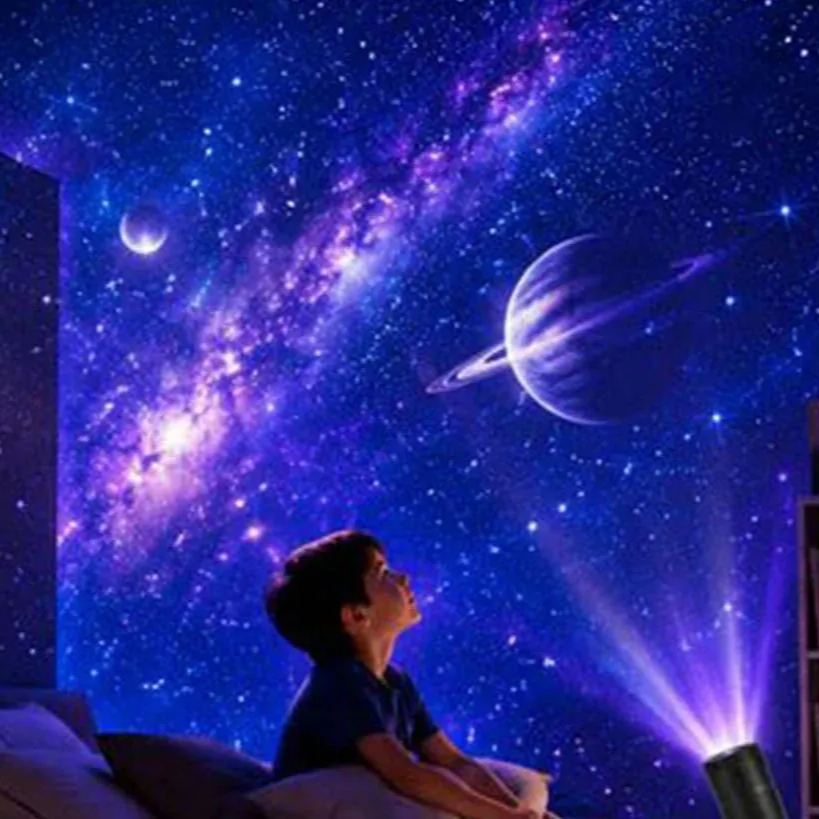 🌙 Változtassa szobáját égi szépséggel – USB galaxis és hold projektor éjszakai fény – Utánvétes